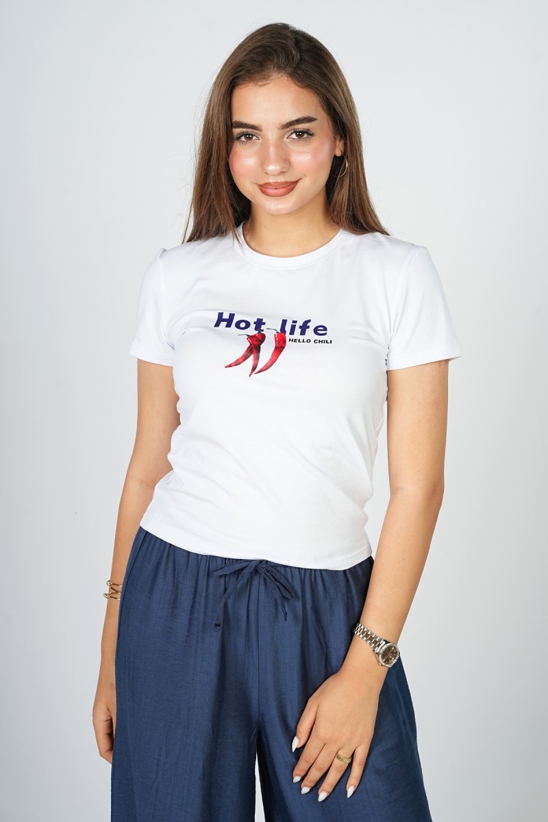 T-shirt Imprimé "Hot Life"