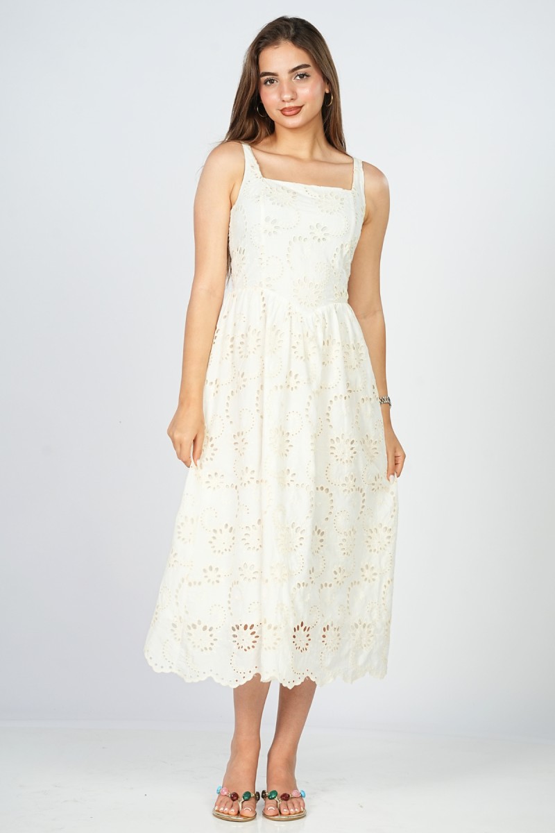 Robe Midi Broderie Anglaise