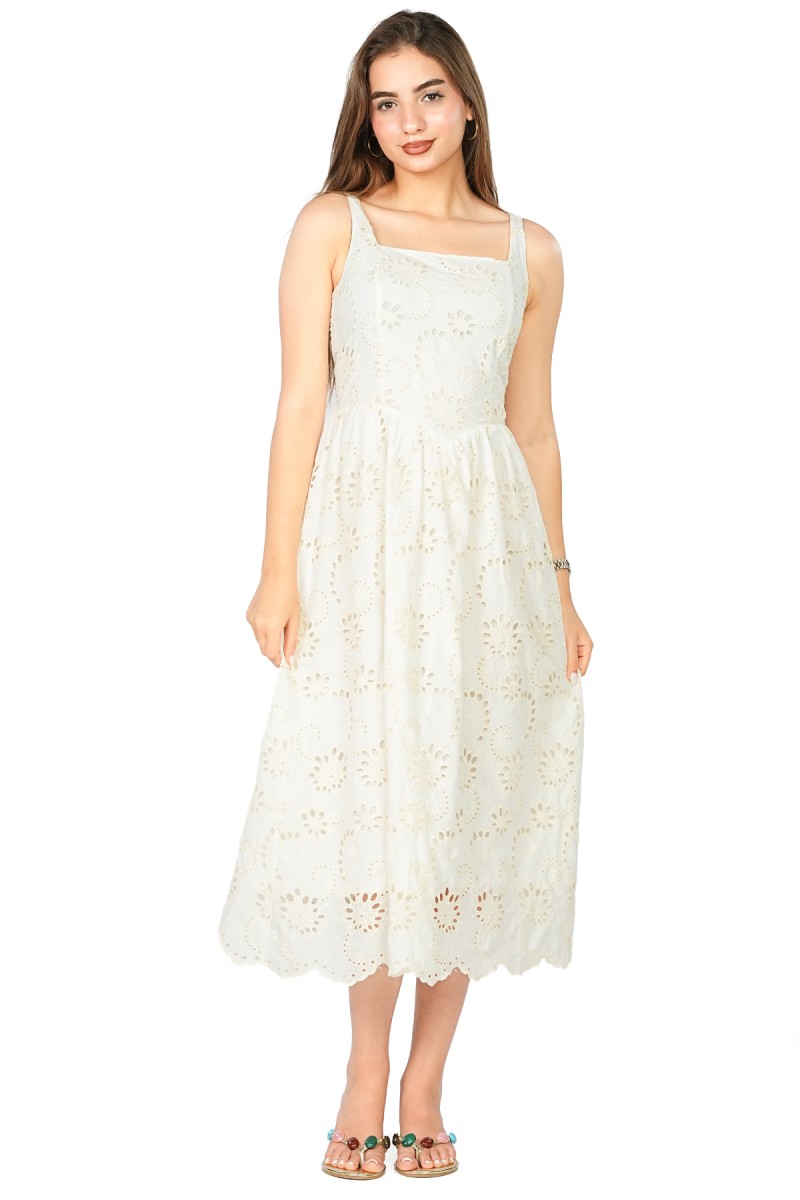 Robe Midi Broderie Anglaise