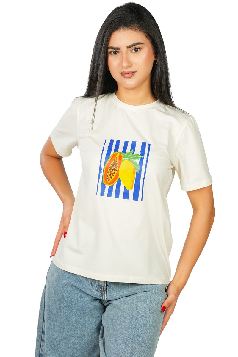 T-Shirt À Imprimé Fruits