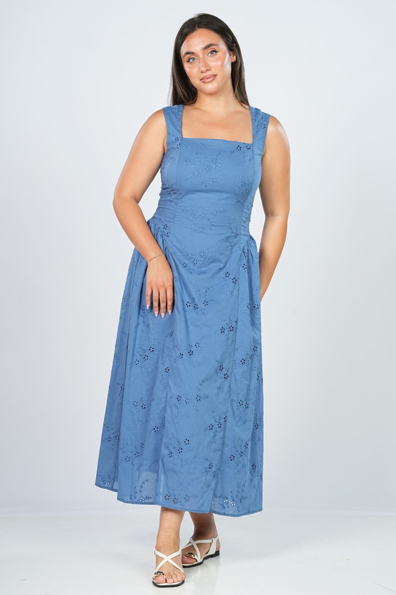 Midi Dress Broderie Anglaise