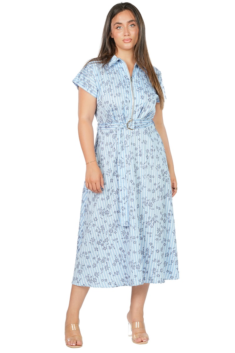 Robe Chemisier Rayée