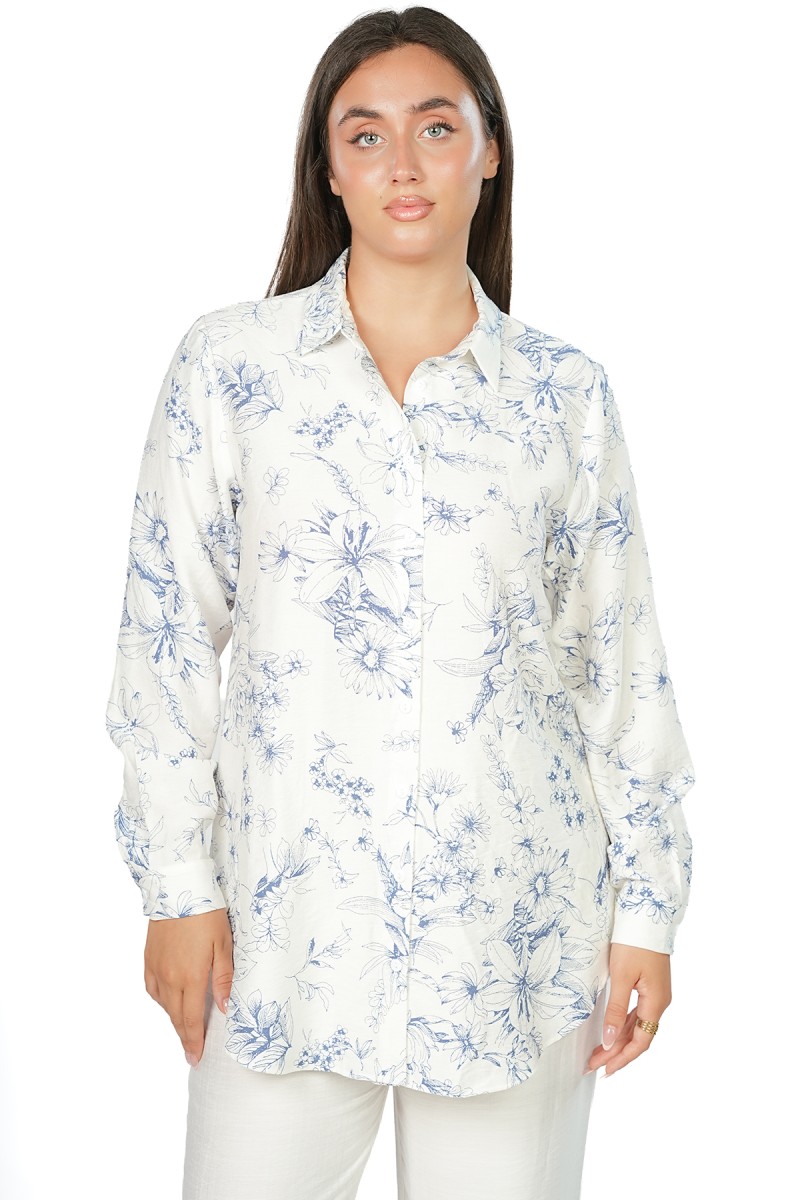 Chemise à Imprimé Fleuri