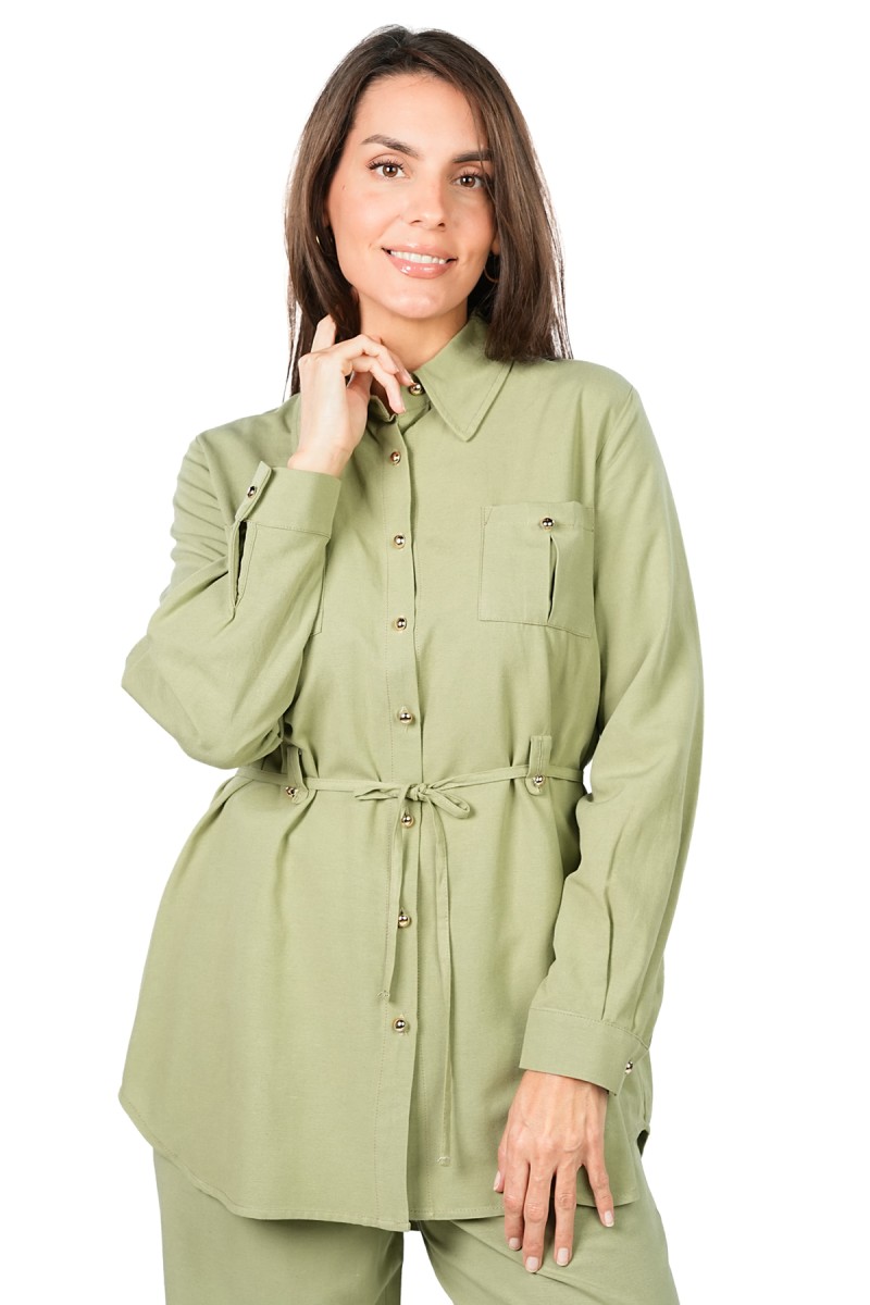 Chemise Longue Boutonnée