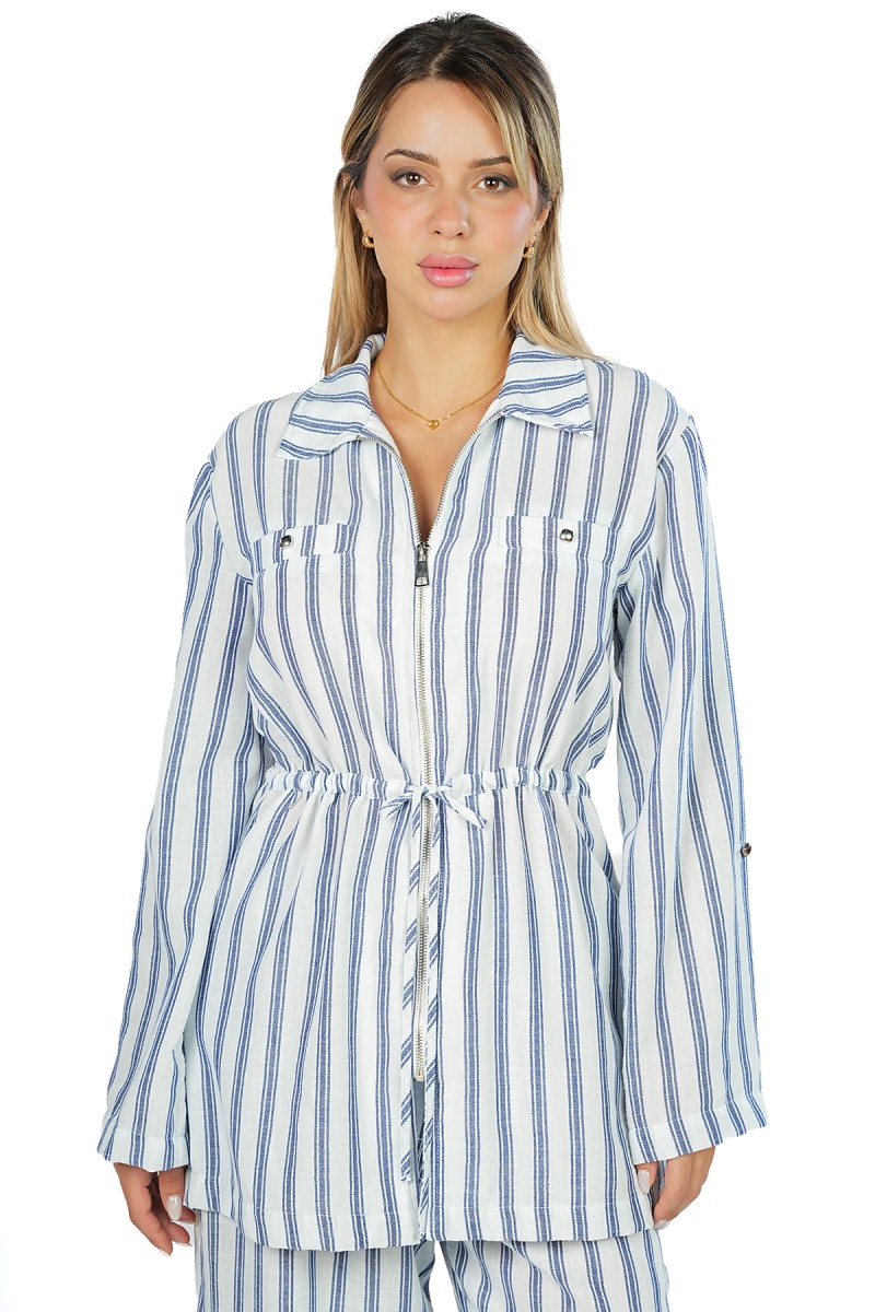 Chemise Longue à Rayures