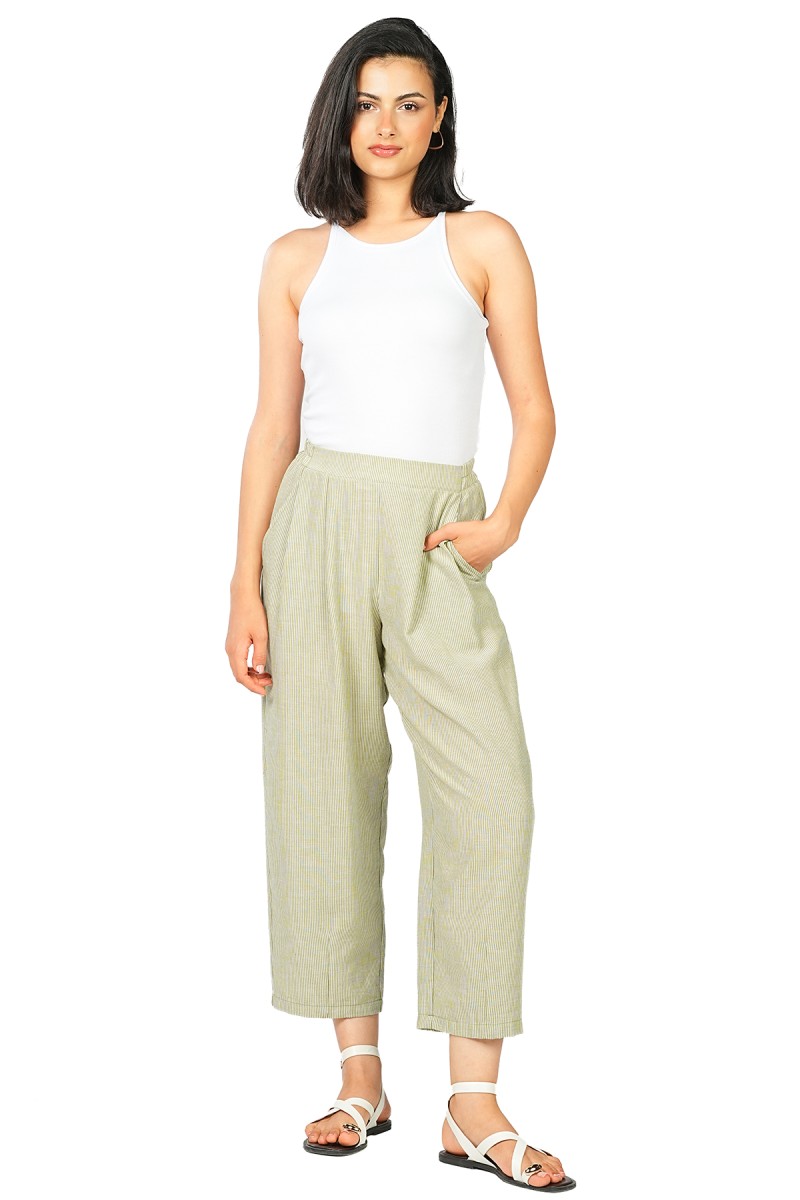 Pantalon Carotte Cropped