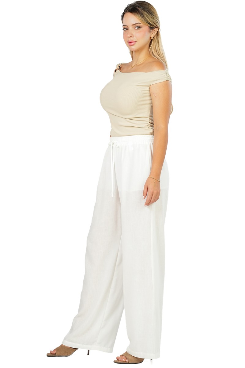 Pantalon Large  à Taille Élastique