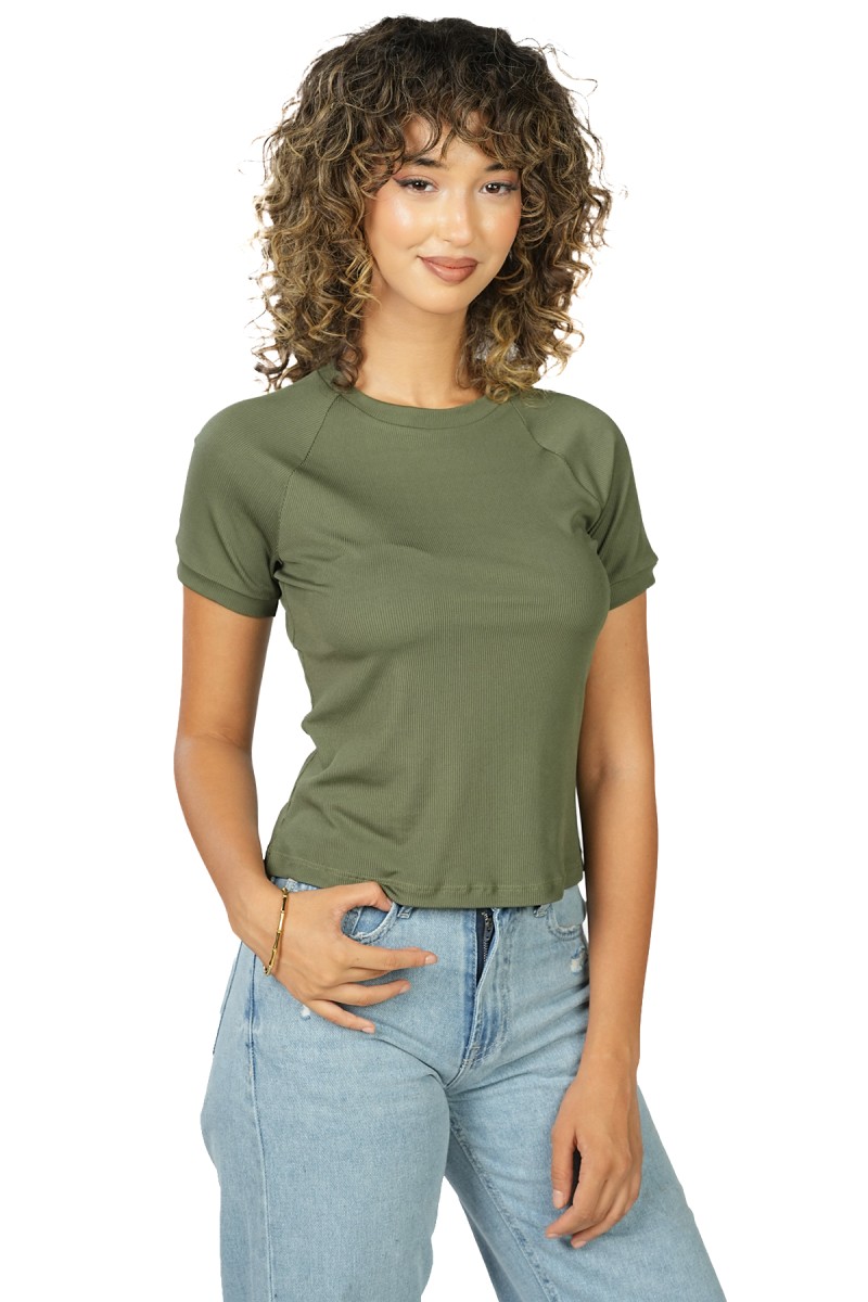 T-Shirt Cropped à Coupe Ajustée