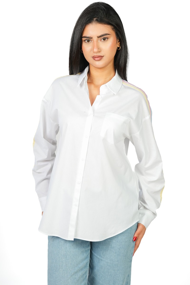 Chemise Oversize à Bandes Pastel