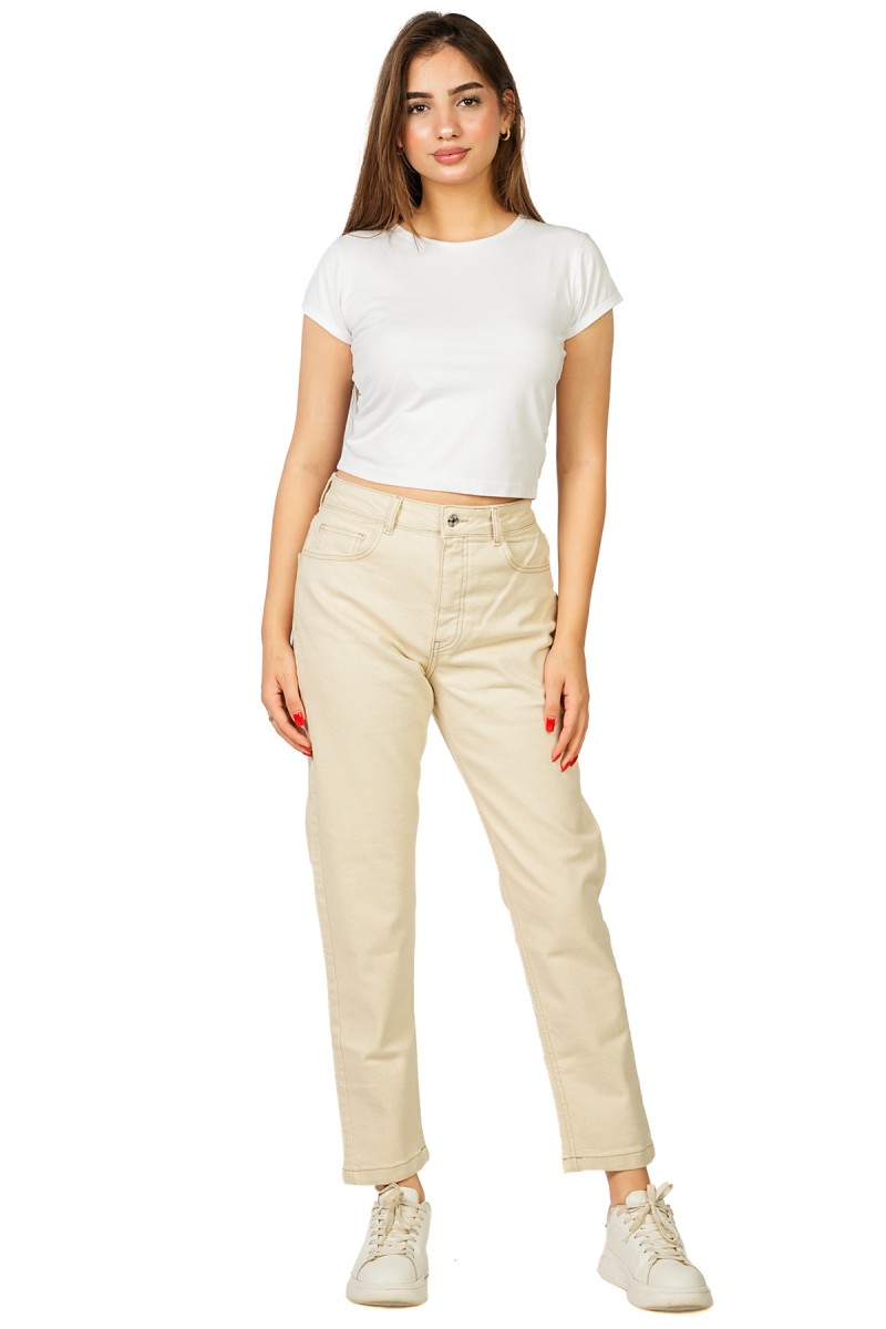 Jean Mom Fit Taille Haute