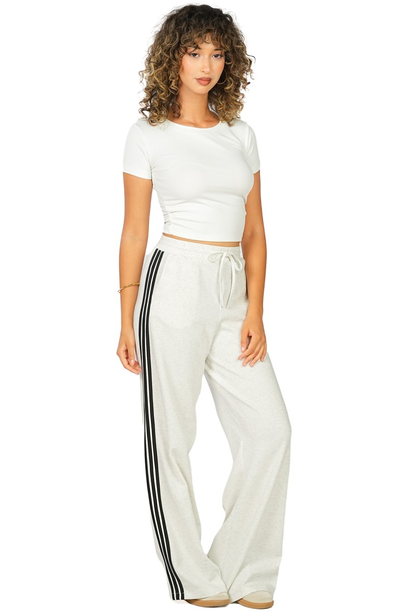 Pantalon Large à Bandes Latérales