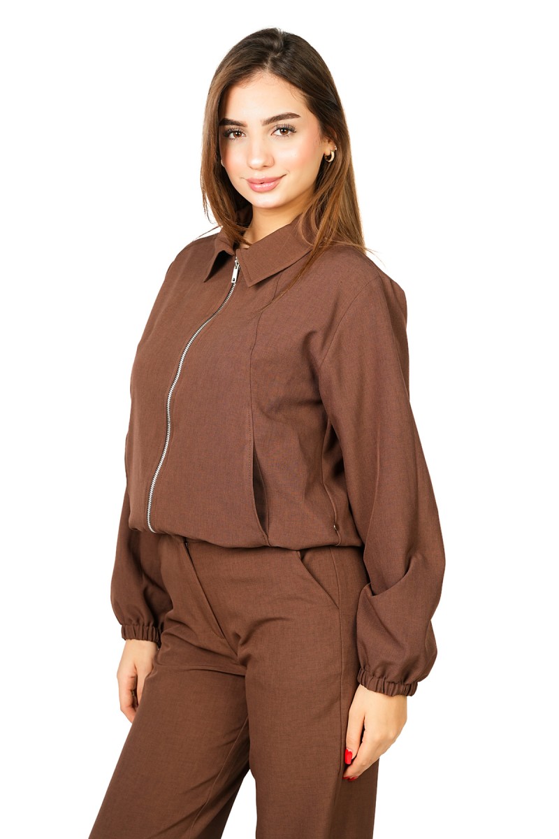Gilet Zippé avec Poches Passepoilées