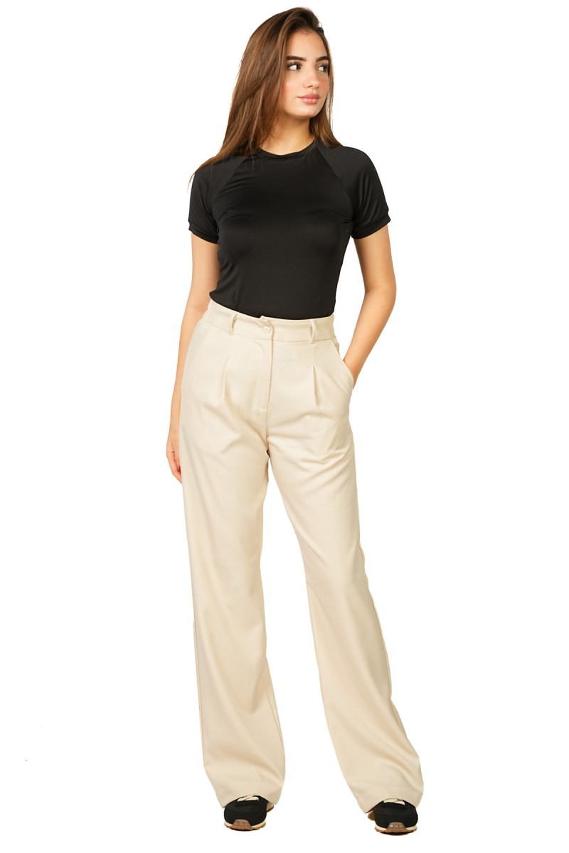 Pantalon Large à Élastique sur les Côtés