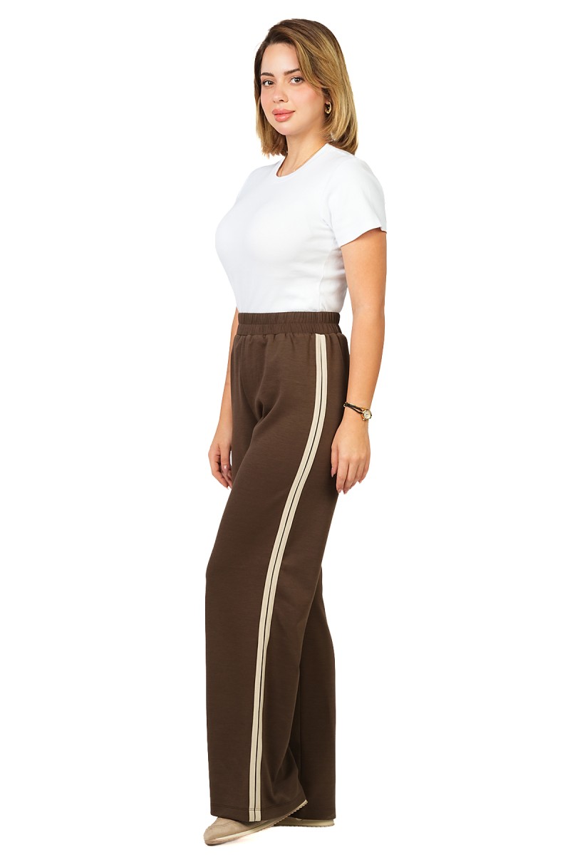 Pantalon Large à Deux Bandes Latérales