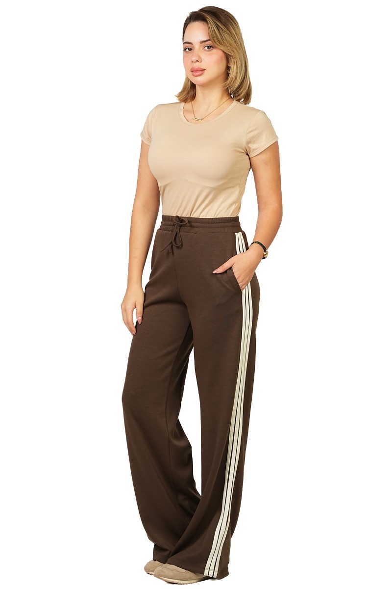 Pantalon Large à Bandes Latérales