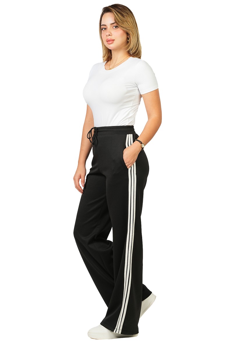Pantalon Large à Bandes Latérales